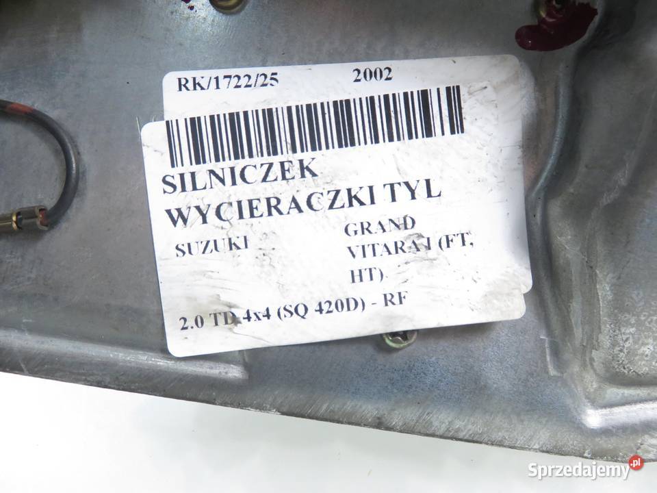 SILNICZEK WYCIERACZKI TYŁ SUZUKI GRAND VITARA I osobowe
