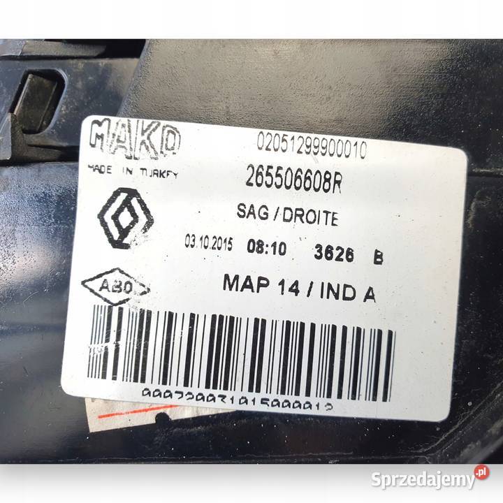 LAMPA PRAWA Renault Clio IV HTB 20122016 tylna sprzedam
