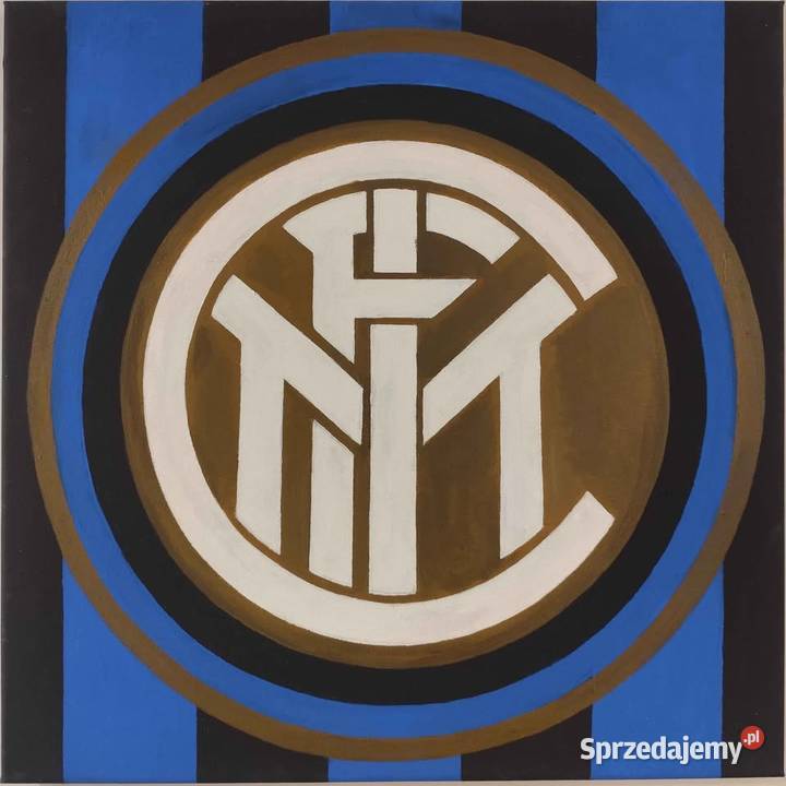 Inter Mediolan herb namalowany na płótnie 60 x Kraków