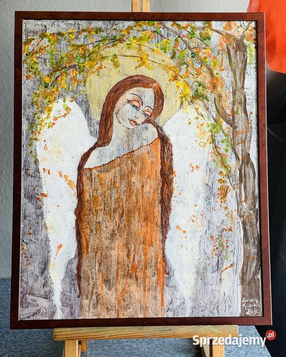 Obraz ręcznie malowany Anioł Kalisz