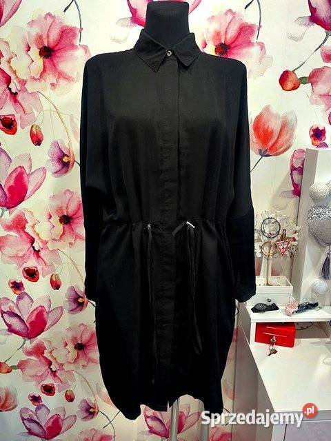 bik bok sukienka elegancka koszulowa luźny fason czarny Choszczno sprzedam