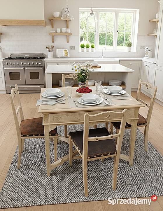 Stół z krzesłami antyk z duszą i historią Marki