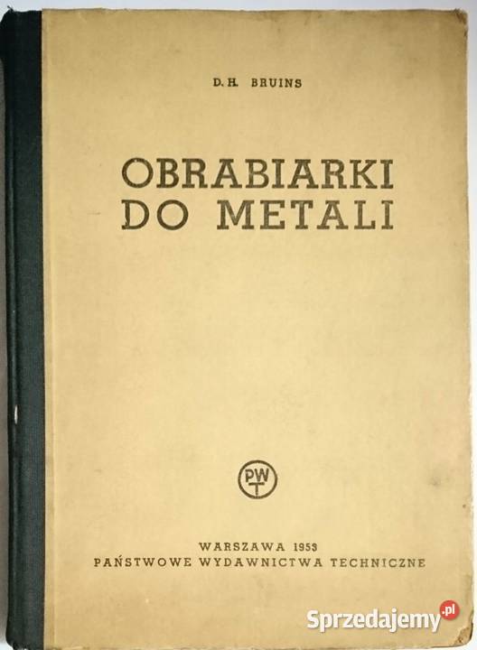 Obrabiarki do metali Bruins Książki i Podręczniki Załom