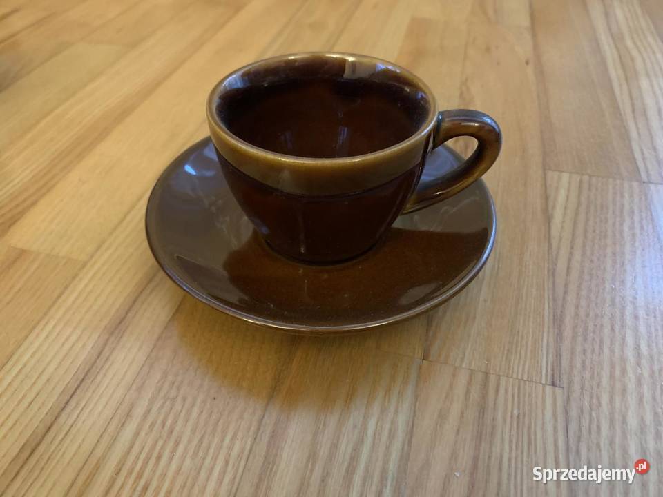 Zestaw do kawy ceramiczny komplet 4 Brązowy Warszawa