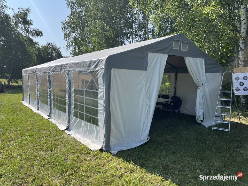 Namiot imprezowy 5x10 m krzesła stoły Przytyk