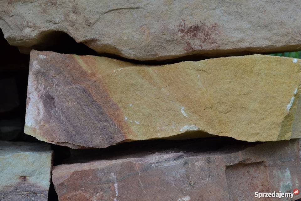 Piękny Piaskowiec Tęczowy Kamień Naturalny Olkusz sprzedam