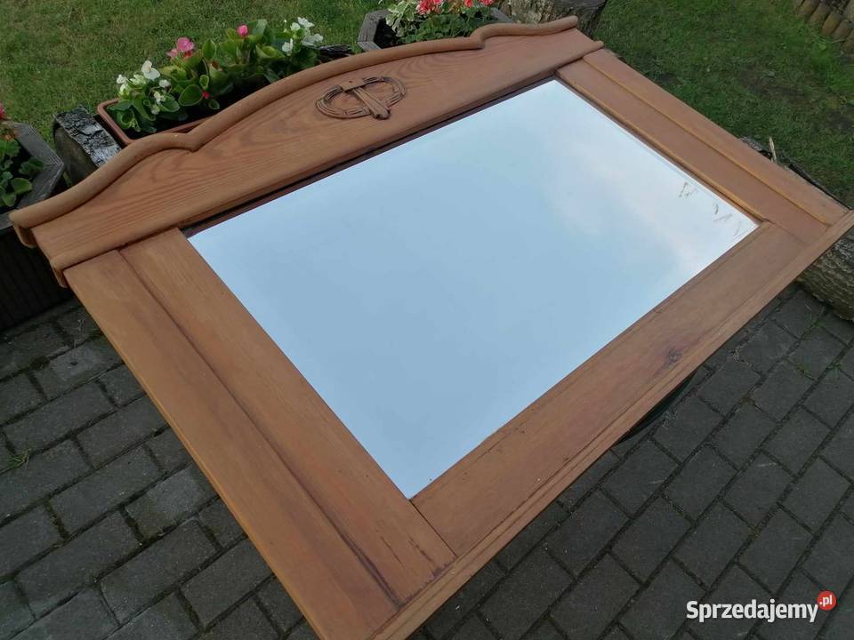 Stylowe Drewniane Lustro Pabianice sprzedam