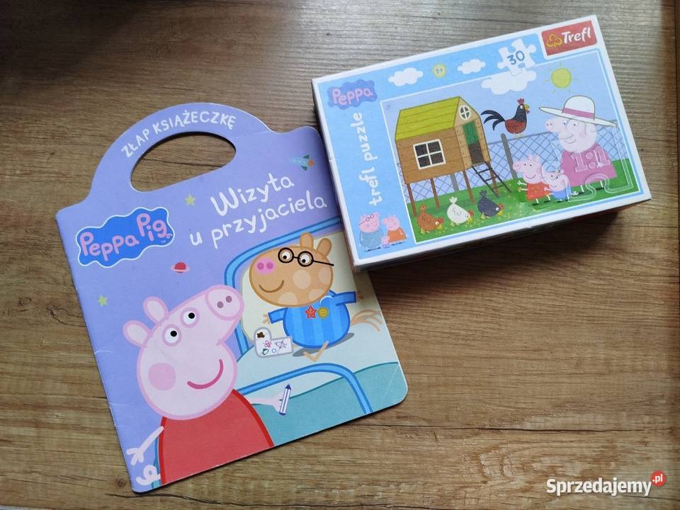 Świnka Peppa puzzle książeczka Wizyta u małopolskie Oświęcim sprzedam