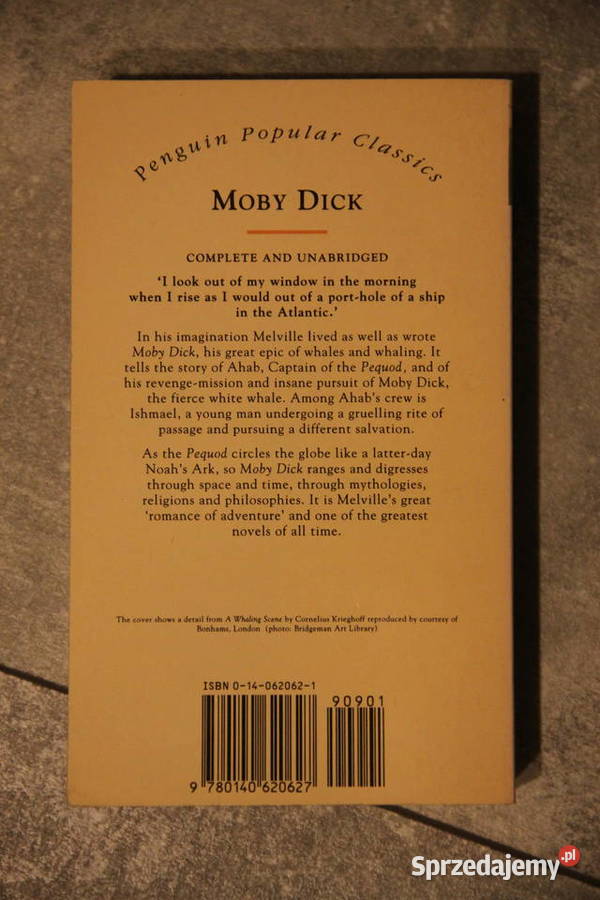 MOBY DICK Herman Melville Penguin Books Rok wydania 1994 Chorzów