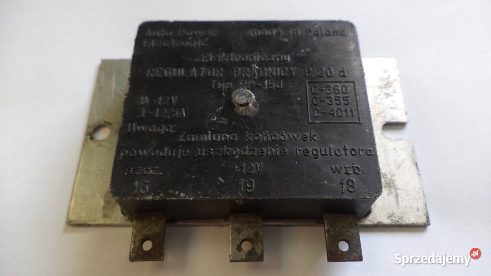 Elektroniczny regulator prądnicy P20D RP15D 12V Starogard Gdański