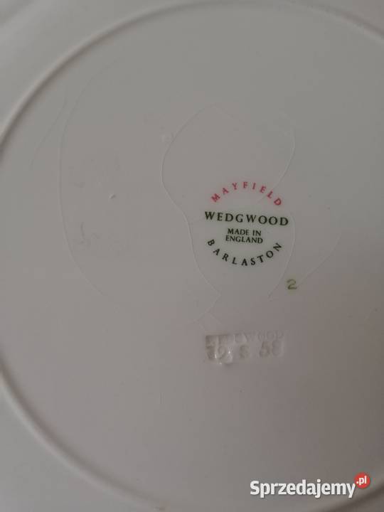 Talerzyki deserowe angielska porcelana Wedgwood Porcelana i szkło małopolskie Gorlice
