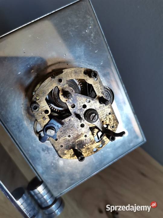 Stary przedwojenny zegar budzik gabinetowy Art Katowice