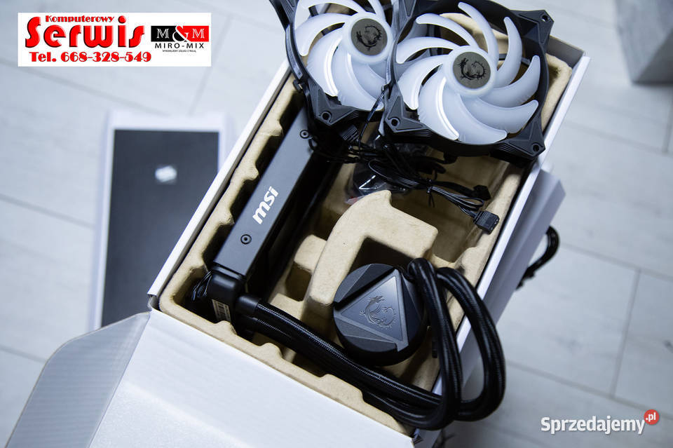 MSI MAG Core Liquid 240R 2x120mm Gwarancja śląskie Kłomnice sprzedam