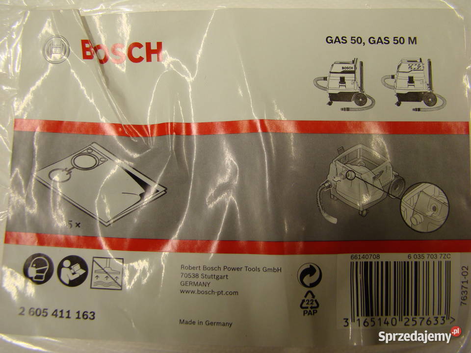 Worek oryginał do odkurzacza BOSCH 5 PC GAS Osprzęt do odkurzaczy Bielsko-Biała