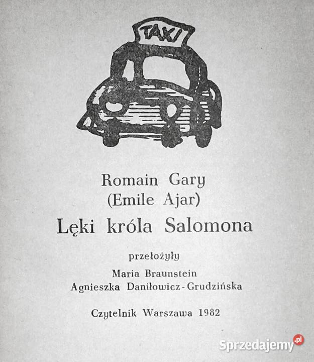 Lęki króla Salomona Romain Gary lubelskie Chełm