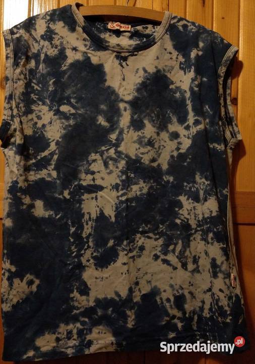 Podkoszulek koszulka Tie Dye granatowy niebieski Warszawa