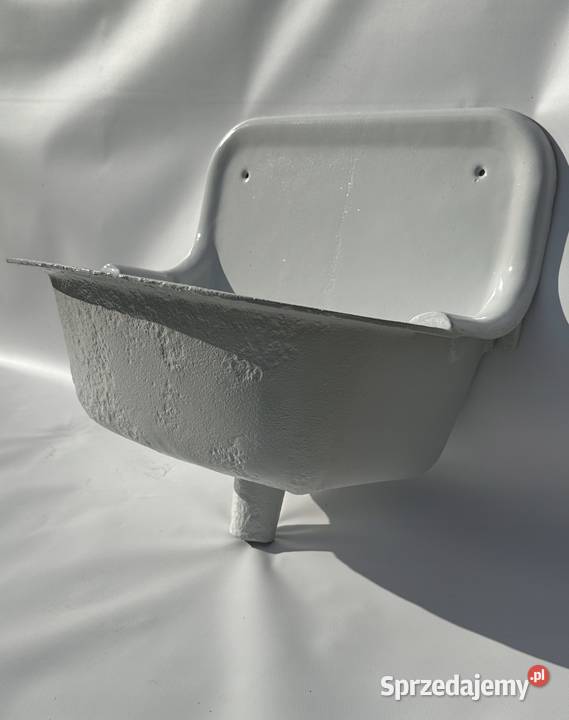 STARY ZLEW ŻELIWNY PŁASKI SZEROKI RANT UNIKAT Bielawa