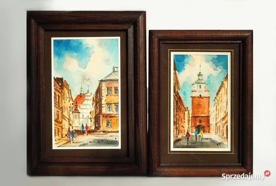 Akawela Roman Muszyński 1993 Lublin Brama wielokolorowy Obrazki i obrazy