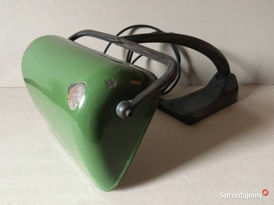 Stara lampa bankierka sygnowana