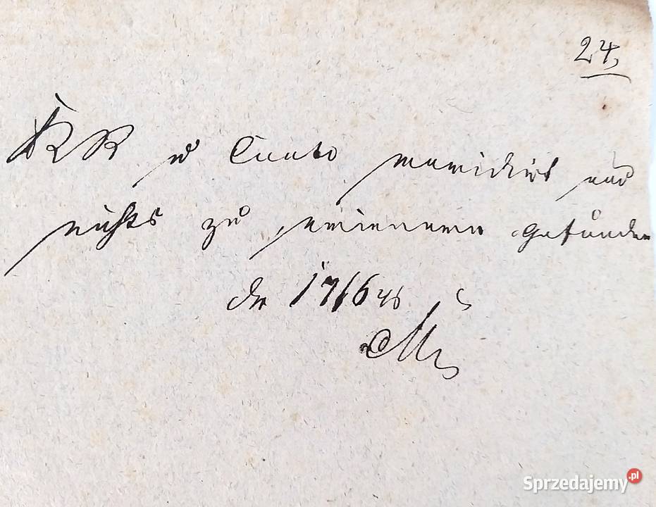 Stary dokument w języku niemieckim z 1844r Tczew mazowieckie Bronisze