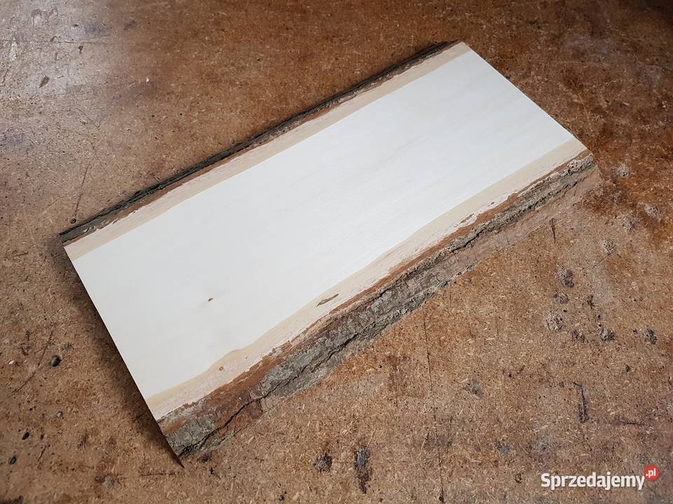 Deska lipowa z korą 40x125x25 rzeźba ikony łódzkie Łódź sprzedam