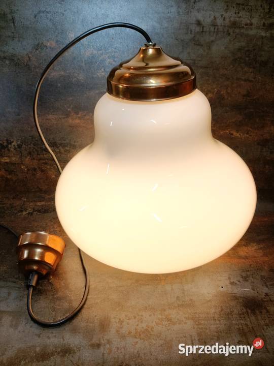 Lampa Vintage Space Age z lat 60 szkło opalowe Oświetlenie Kalisz