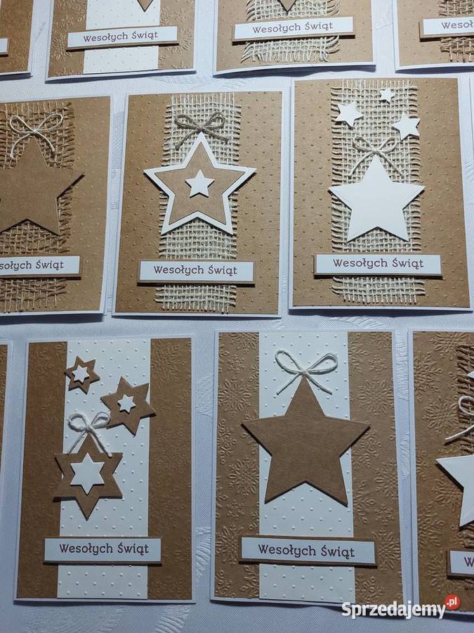 Ręcznie robione kartki na Boże Narodzenie Zbójno sprzedam