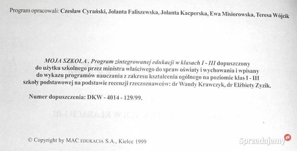 Moja szkoła Program zintegrowanej edukacji w kl lubelskie Chełm