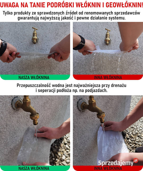 MOCNA geowłóknina polipropylenowa P50 3m mazowieckie Warszawa