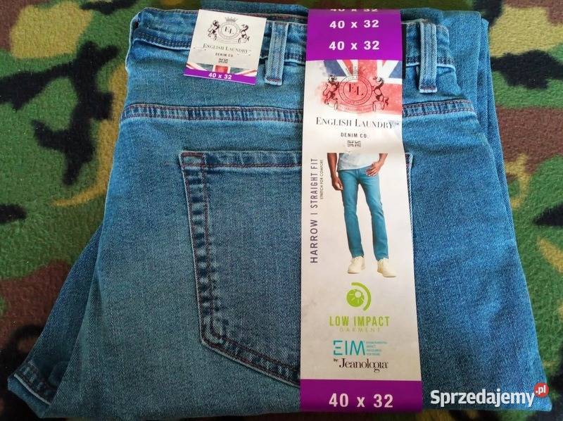 Jeansy Męskie English Laundry Harrow Straight Odzież codzienna Mielec