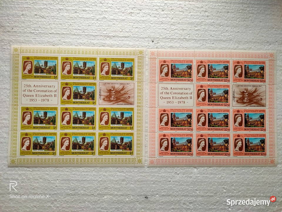 Znaczki Queen Elizabeth II Montserrat bloki Filatelistyka Kraków