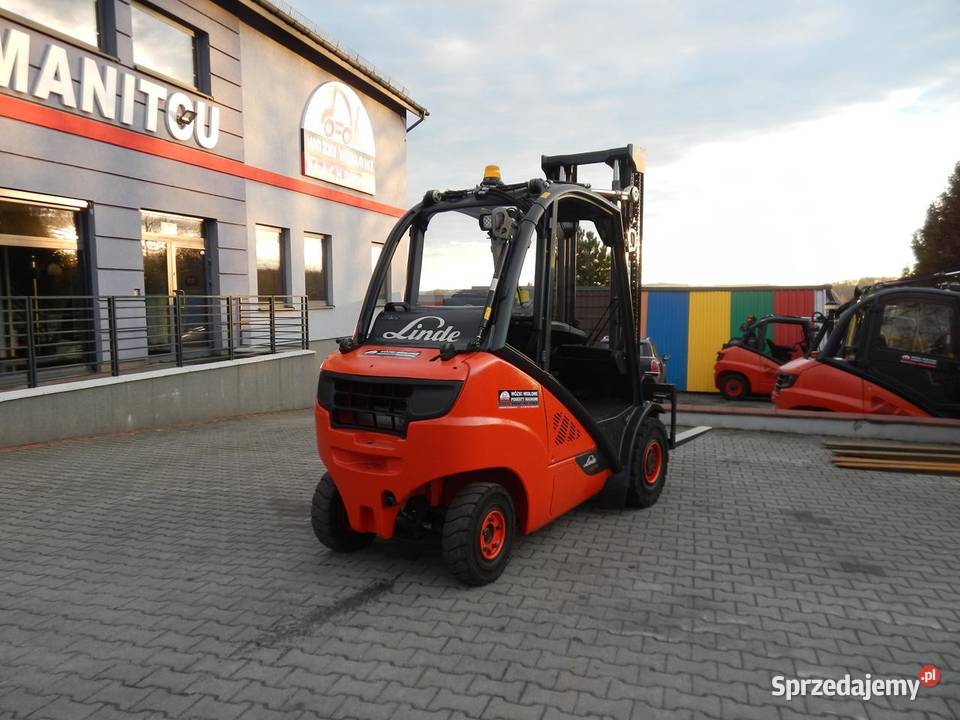 Gazowy wózek widłowy Linde H35T02 Przesuw boczny regulowane widły Mogilany
