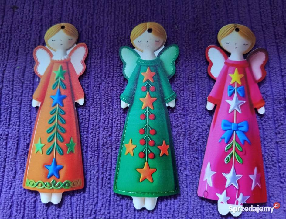 Aniołki dekoracje 2D 3 sztuki Warszawa