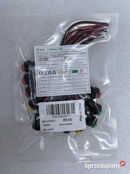 RUNCCIYUN 14 sztuk 12mm Momentary Push Button śląskie Zawiercie