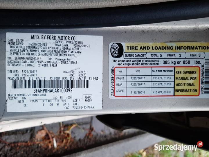 Ford FUSION amerykańskie Mondeoautomat i LPG Fusion Pleszew sprzedam
