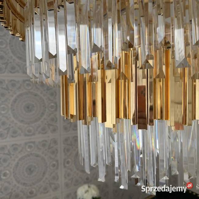 Złoty Żyrandol Kryształowy Empire XL Glamour Warszawa sprzedam