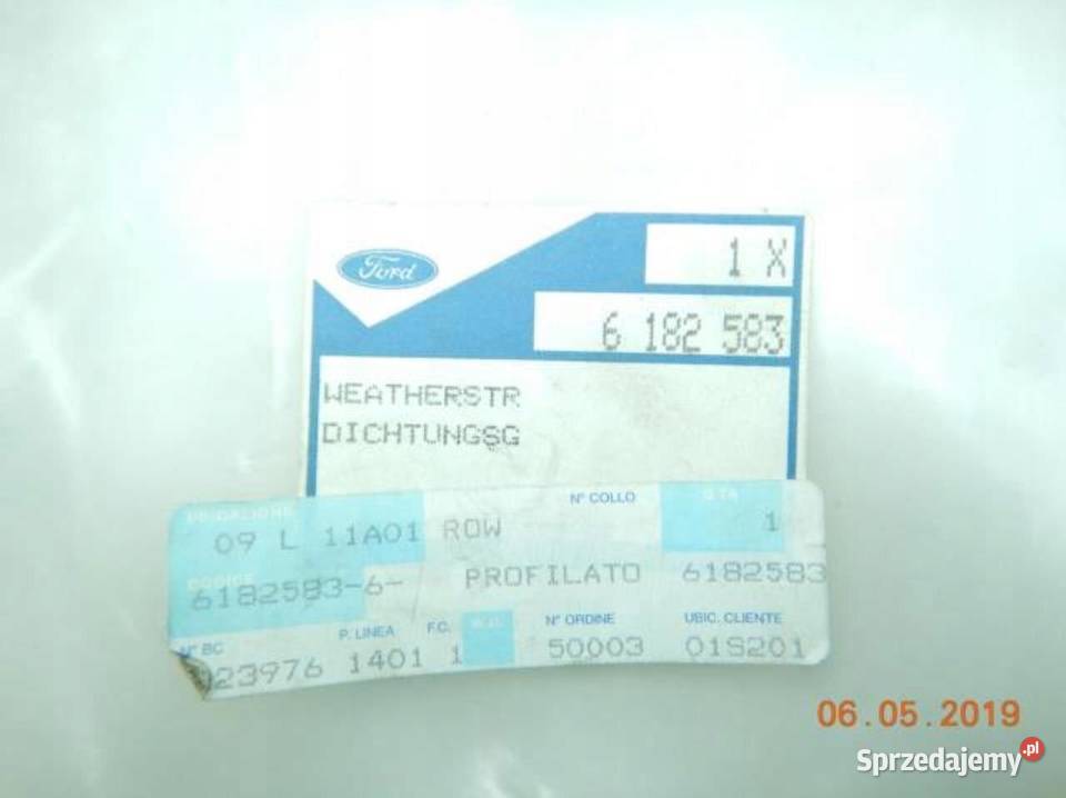 USZCZELKA SZYBY DRZWI PRZESUWNYCH FORD TRANSIT Listwy sprzedam