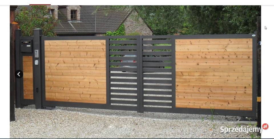 Brama wjazdowa nowoczesna klasyk drewno metal zachodniopomorskie Szczecin
