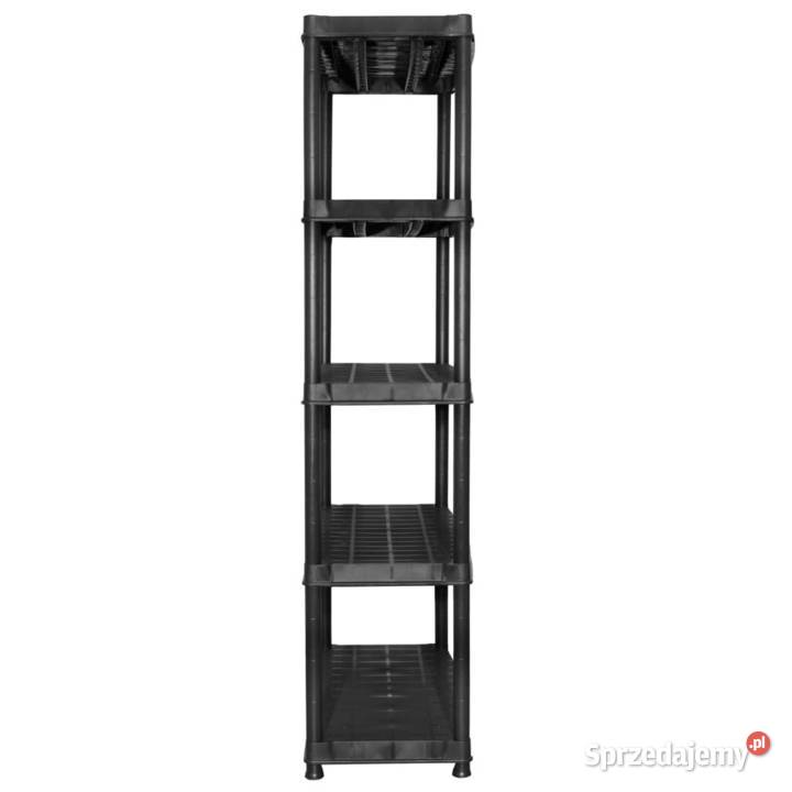vidaXL Regał 5poziomowy czarny 2745x457x185 mazowieckie Warszawa