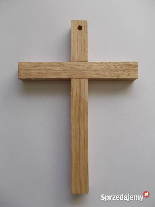 Drewniany duży dębowy krzyż na ścianę 20x14 Ruda Śląska