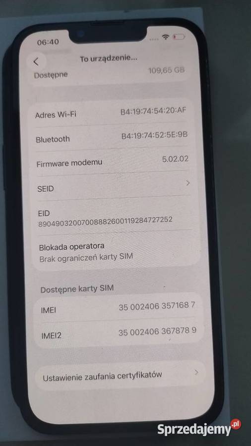 iPhone 13 77 kondycji ładowarka kabel Mielec