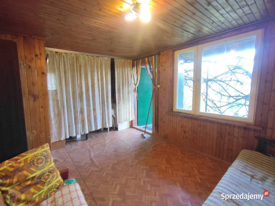 Działka ROD Łagiewniki Domek piwnica media prąd 30m