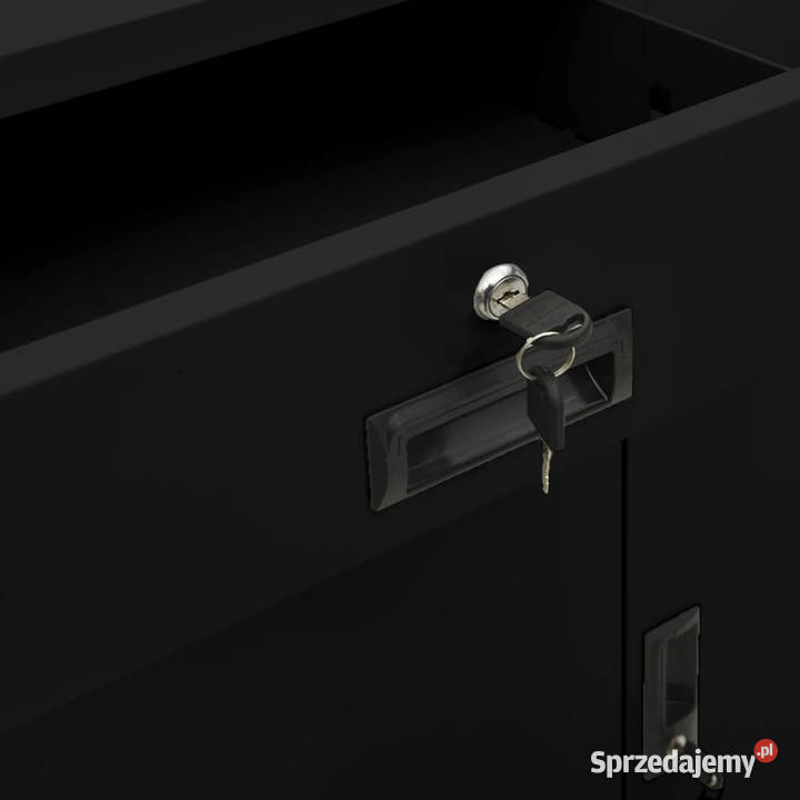Szafka biurowa czarna 90x40x102 stalowa WM336411 Warszawa sprzedam