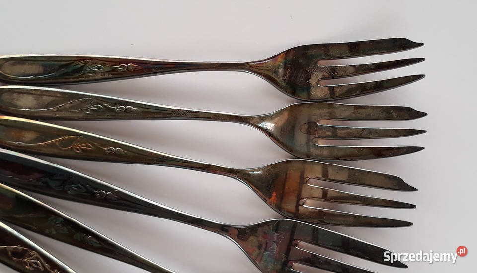 Posrebrzane widelczyki deserowe wz ANGIELSKI Dąbrowa Górnicza