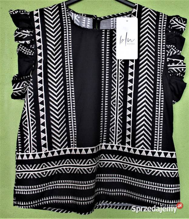 bluzka satynowa z printem Blue Royal Warszawa sprzedam