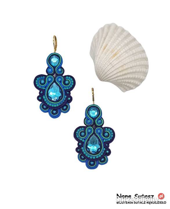 Kolczyki Sutasz rękodzieło Nane Sutasz Lubań