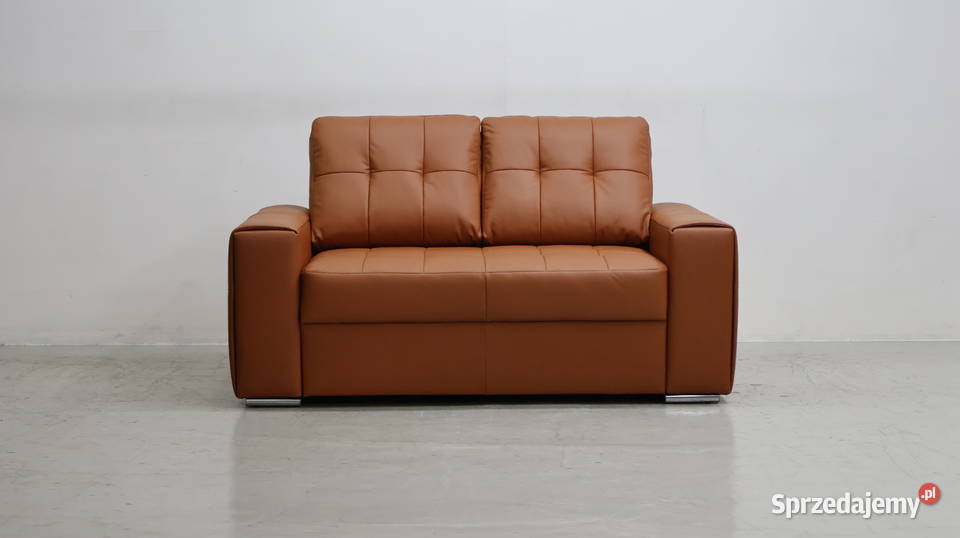 2 osobowa sofa kanapa karmelowa SKÓRA naturalna wielkopolskie Poznań