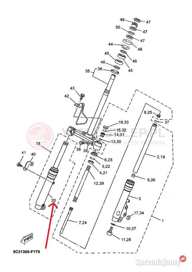 Laga prawa Yamaha YN50 Neos 5C2F310300