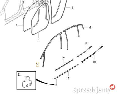 VOLVO S60 III przednia prawa listwa drzwi black dolnośląskie
