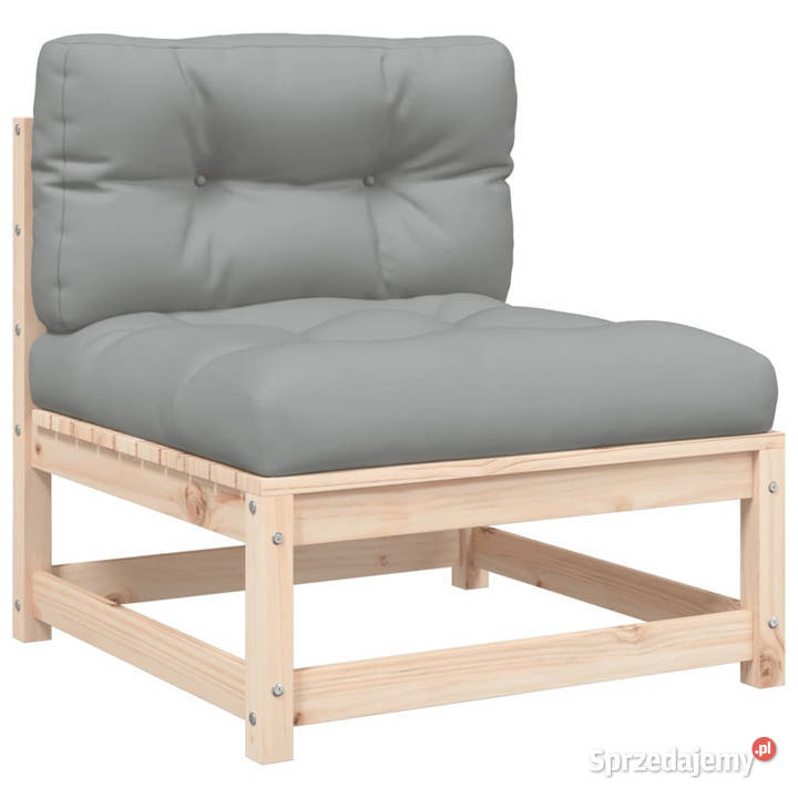 Ogrodowa sofa bez podłokietników z poduszkami